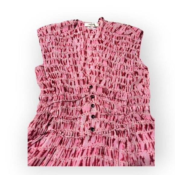 Isabel Marant Etoile Segun Tie Dye Mini Dress In Red,  Size 34EU, New with Tag - Picture 9 of 15